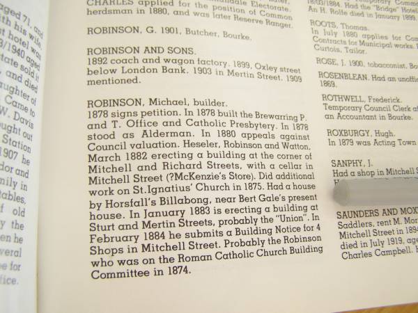 Gale family history,  | Bourke, New South Wales  | 