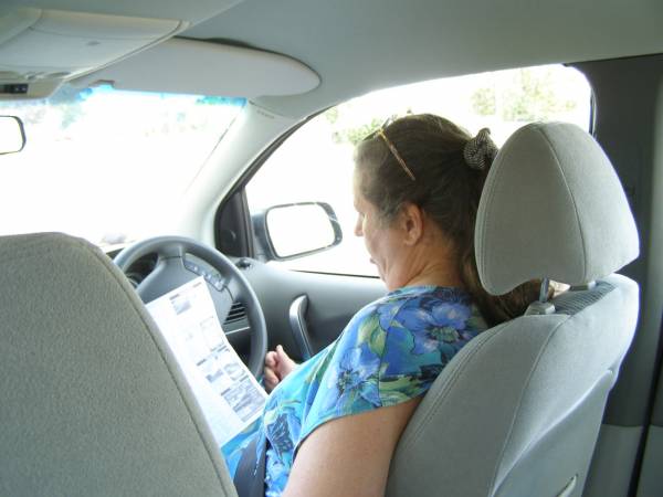 Kerry studying a map,  | Bourke, New South Wales  | 
