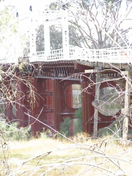 Old lifting bridge at North Bourke  | over Darling River,  | New South Wales  | 
