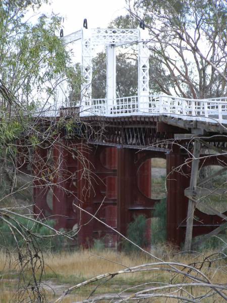 Old lifting bridge at North Bourke  | over Darling River,  | New South Wales  | 