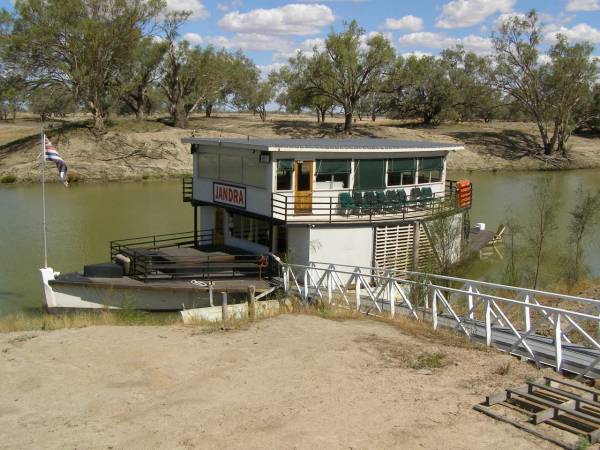 Paddlewheeler  Jandra  on the Darling River,  | North Bourke, New South Wales  | 