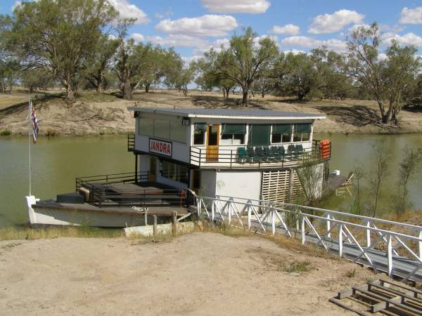 Paddlewheeler  Jandra  on the Darling River,  | North Bourke, New South Wales  | 
