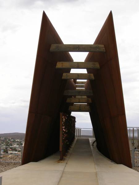 Miners Memorial on the slag heap,  | Broken Hill,  | New South Wales  | 