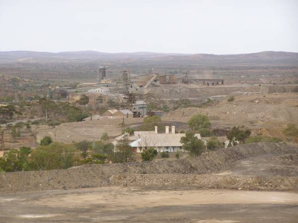 View of town  | from the Miners Memorial on the slag heap,  | Broken Hill,  | New South Wales  | 
