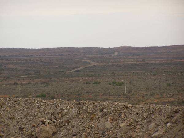 View of town  | from the Miners Memorial on the slag heap,  | Broken Hill,  | New South Wales  | 
