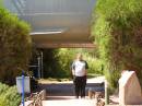 David standing under HMAS Whyalla, Whyalla, South Australia 