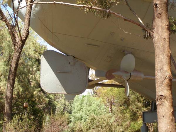 Propellors and rudder,  | HMAS Whyalla,  | Whyalla, South Australia  | 