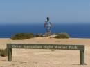 Kerry at yet another cliff lookout of the Great Australian Bight, Nullarbor Plain, Eyre Highway, South Australia 