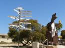 Yes it really is a large fibreglass kangaroo clutching a beer, Border Village and fruitfly check point, Nullarbor Plain, Eyre Highway, border of South Australia and Western Australia 