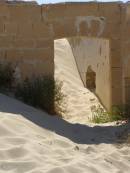 The old Eucla Telegraph Station gradually getting overrun by the sand dunes, Eucla willage, Nullarbor Plain, Eyre Highway, Western Australia 