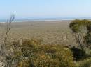Looking down from Eucla on the escarpment to the Southern Ocean, Nullarbor Plain, Eyre Highway, Western Australia 