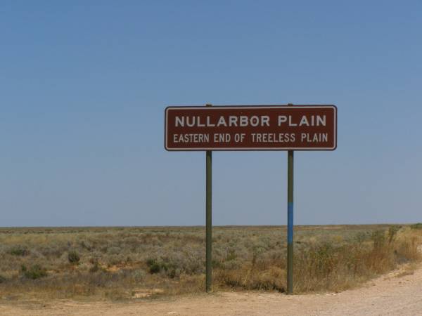 The official start of the Nullarbor Plain,  | Eyre Highway,  | South Australia  | 