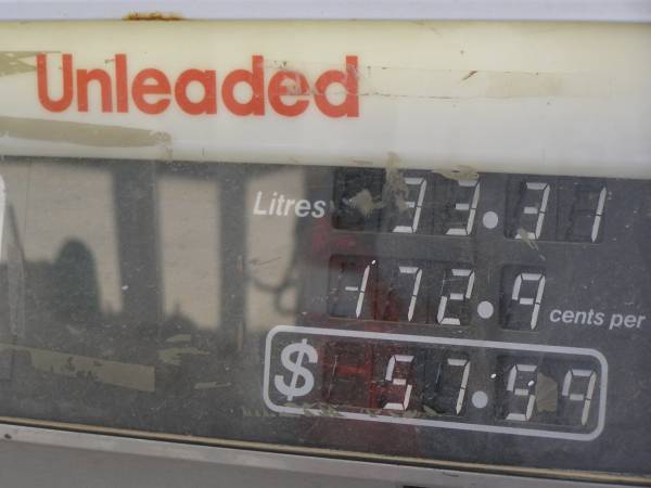 Petrol isn't cheap on the Nullarbor Plain,  | Eyre Highway,  | South Australia  | 