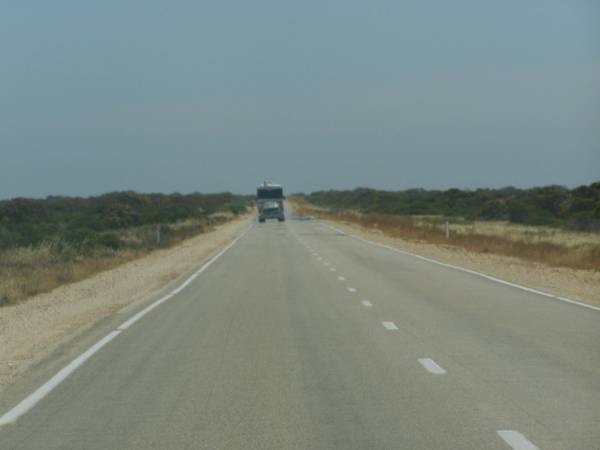 Ooh ooh another vehicle,  | Nullarbor Plain,  | Eyre Highway,  | South Australia  | 