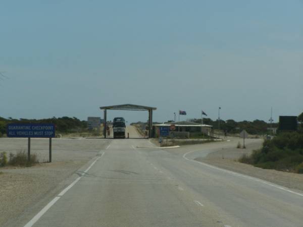 Border Village and fruitfly check point,  | Nullarbor Plain,  | Eyre Highway,  | border of South Australia and Western Australia  | 