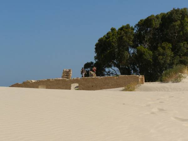 The old Eucla Telegraph Station gradually  | getting overrun by the sand dunes,  | Eucla willage,  | Nullarbor Plain,  | Eyre Highway,  | Western Australia  | 