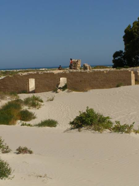 The old Eucla Telegraph Station gradually  | getting overrun by the sand dunes,  | Eucla willage,  | Nullarbor Plain,  | Eyre Highway,  | Western Australia  | 