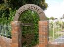 The newly created entrance to the grave of Bon Scott, Fremantle cemetery, Western Australia 