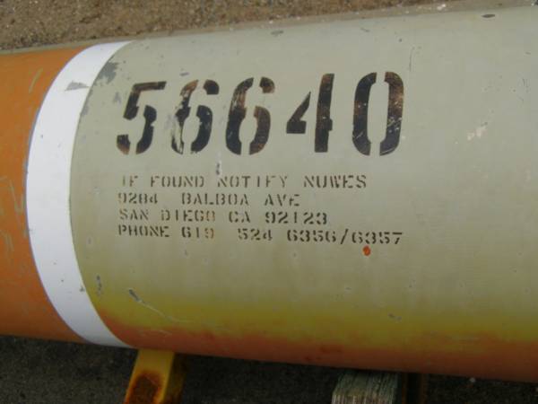 Torpedo with return address,  | Maritime museum,  | Fremantle,  | Western Australia  | 