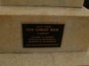 August J Kayser Donald S McDonald Herbert N McDonald Lyndoch war memorial, Barossa Valley, South Australia 